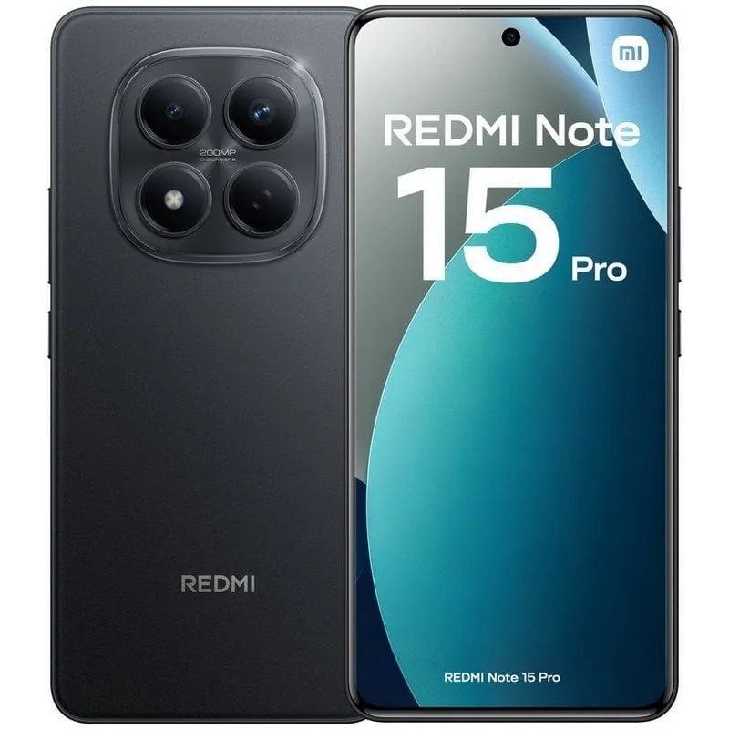 Xiaomi REDMI Note 15 Pro 8GB 256GB 6.77" AMOLED 4G Dual SIM Batería 6500mAh HyperOS 2 Negro MZB0LYMEU