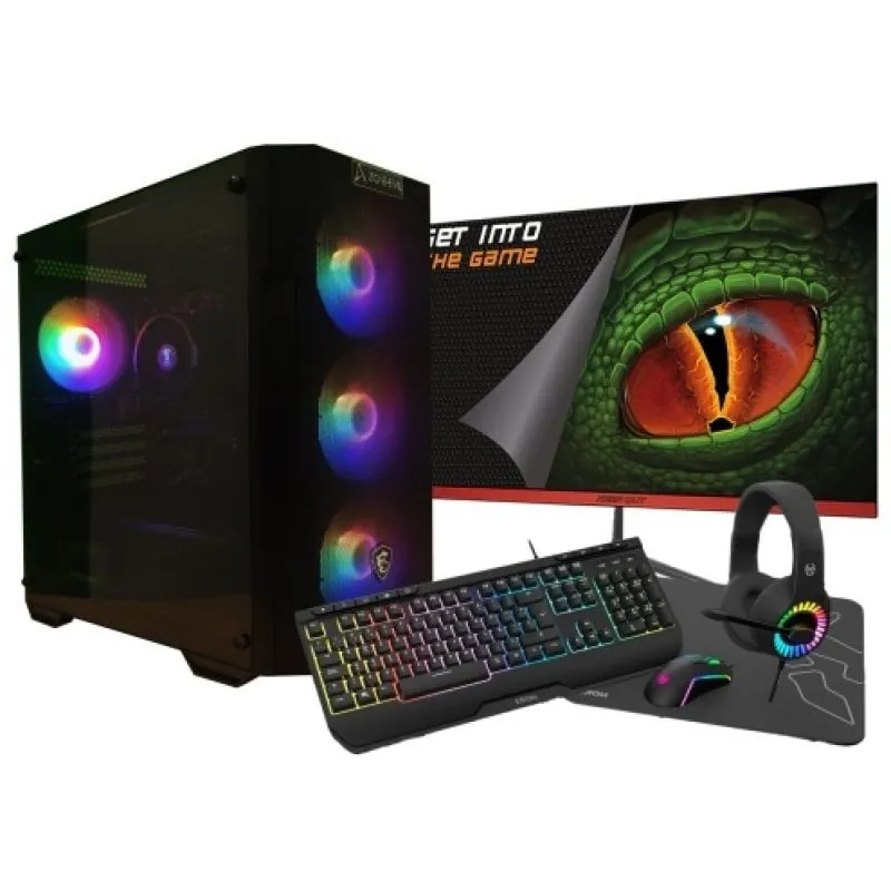 Zone Evil GamingPC AMD Ryzen 5 4650G/32GB/1TB SSD + Monitor 24" FullHD + Combo Gaming 24A520R5V7321TBPACK24