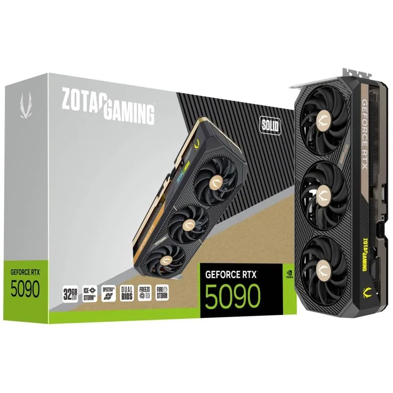 ZOTAC GAMING GeForce RTX 5090 SOLID 32GB GDDR7 Reflex 2 RTX AI DLSS4 ZT-B50900D-10P