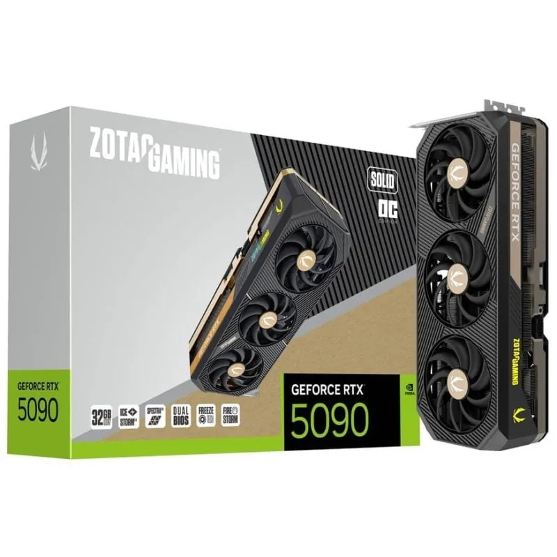 ZOTAC GAMING GeForce RTX 5090 SOLID OC 32GB GDDR7 Reflex 2 RTX AI DLSS4 ZT-B50900J-10P