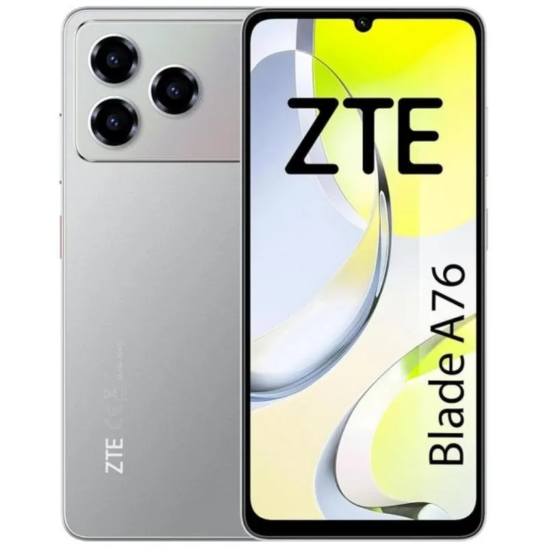 ZTE Blade A76 4GB 128GB 6.75" 4G Dual SIM Cámara Triple 50MP Batería 5000mAh Android 15 Gris P615F01-GY